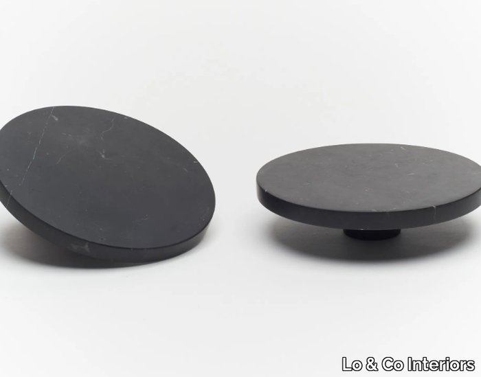 ORA - Nero Marquina marble door handle _ Lo & Co Interiors