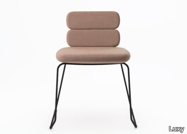 CLUSTER - Sled base fabric chair _ Luxy