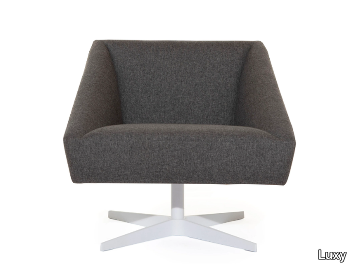 AMARCORD - Fabric armchair with 4-spoke base _ Luxy