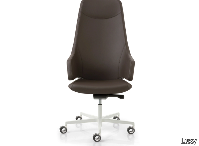 ITALIA - Height-adjustable executive chair with 5-spoke base with castors _ Luxy