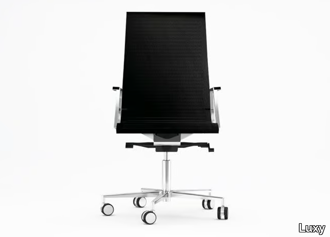 NULITE - Swivel leather office chair with castors _ Luxy