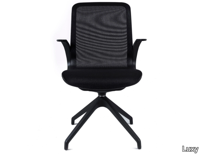 SMARTLIGHT - Trestle-based Nylon® office chair with armrests _ Luxy