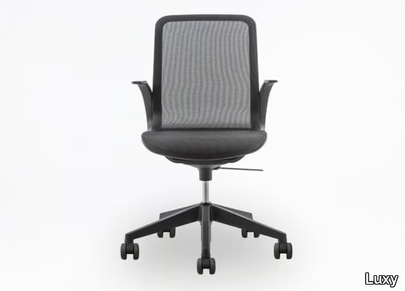 SMARTLIGHT - Nylon® office chair with armrests with 5-Spoke base _ Luxy