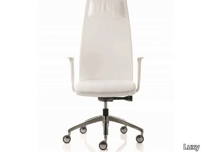 SMARTOFFICE - Swivel office chair with 5-Spoke base with headrest _ Luxy