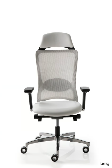 POP - High-back mesh office chair with 5-Spoke base _ Luxy