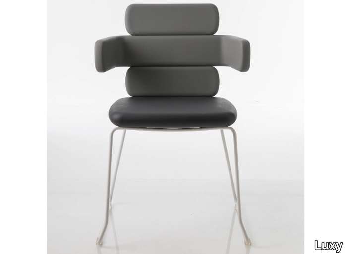 CLUSTER - Sled base polyurethane garden chair _ Luxy