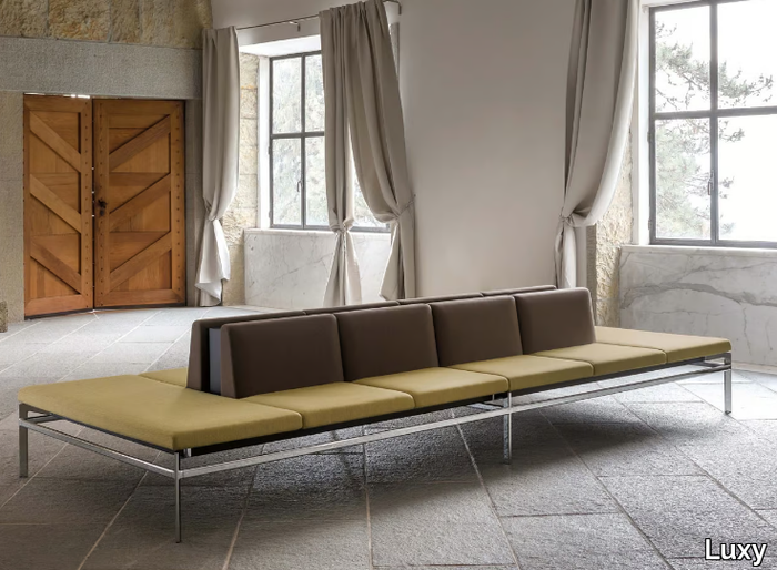 PONTE - Fabric bench seating with back _ Luxy