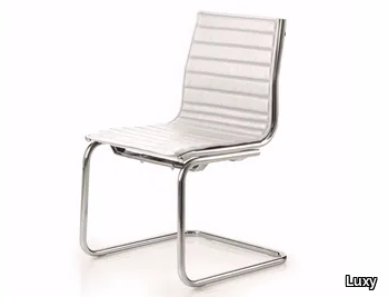 LIGHT - Cantilever leather reception chair _ Luxy