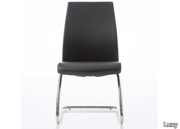 SMARTOFFICE - Sled base leather office chair _ Luxy