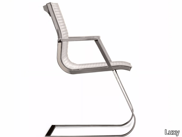 NULITE - Cantilever reception chair with armrests _ Luxy