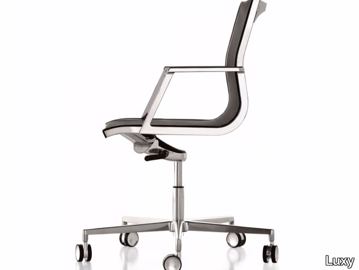 NULITE - Swivel office chair with castors with 5-Spoke base _ Luxy