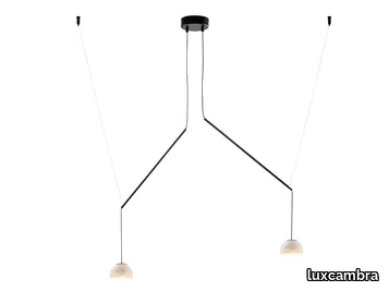 ABSIDIOLA C MOVIL MINI 2 ALABASTER - Adjustable alabaster pendant lamp _ luxcambra