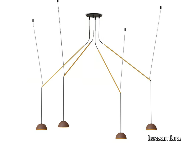 ABSIDIOLA C MOVIL 4 MINI - Adjustable terracotta pendant lamp _ luxcambra