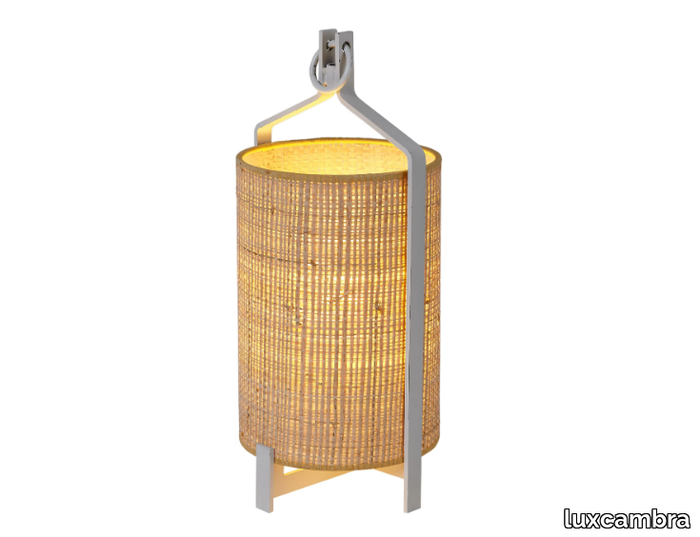 FANAL S - Cordless raffia table lamp _ luxcambra