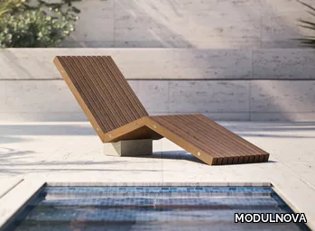 XY - Solid wood deck chair _ MODULNOVA