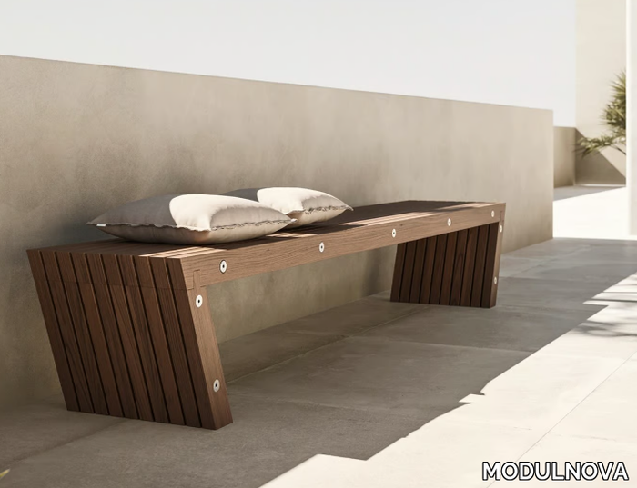 XY - Solid wood garden bench _ MODULNOVA