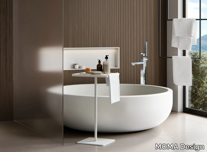 GOLD - Freestanding round Solid Surface bathtub _ MOMA Design