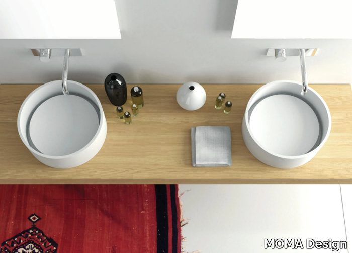 JUMP 3 - Countertop round Solid Surface washbasin _ MOMA Design