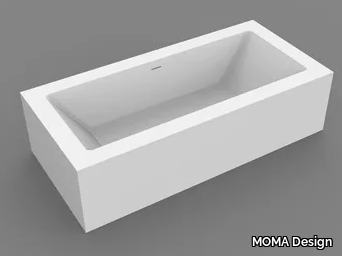 PLATINUM TUB - Freestanding rectangular custom bathtub _ MOMA Design