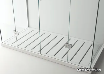 ONE SHOWER CORIAN - Slatted rectangular Solid Surface shower tray _ MOMA Design