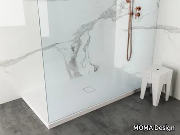 MINIMUM - Rectangular Solid Surface shower tray _ MOMA Design