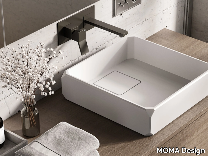 KEPLERO 1 -2 - Countertop square washbasin _ MOMA Design