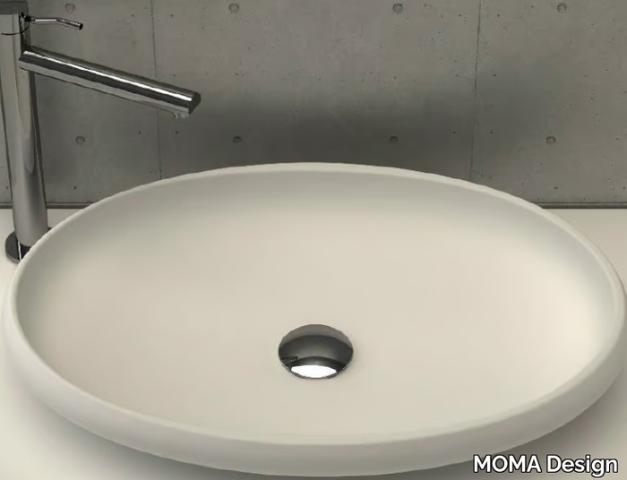 RUBY - Countertop oval Solid Surface washbasin _ MOMA Design