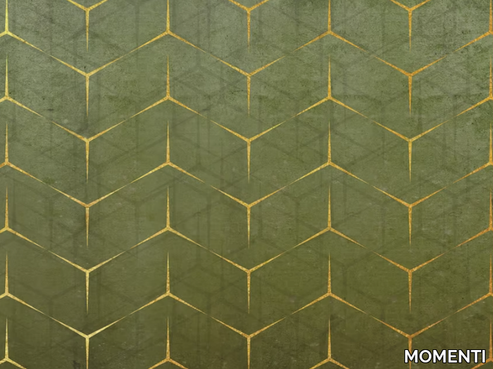 FAB-02 GOLD - Glass-fibre wall tiles / wallpaper _ MOMENTI