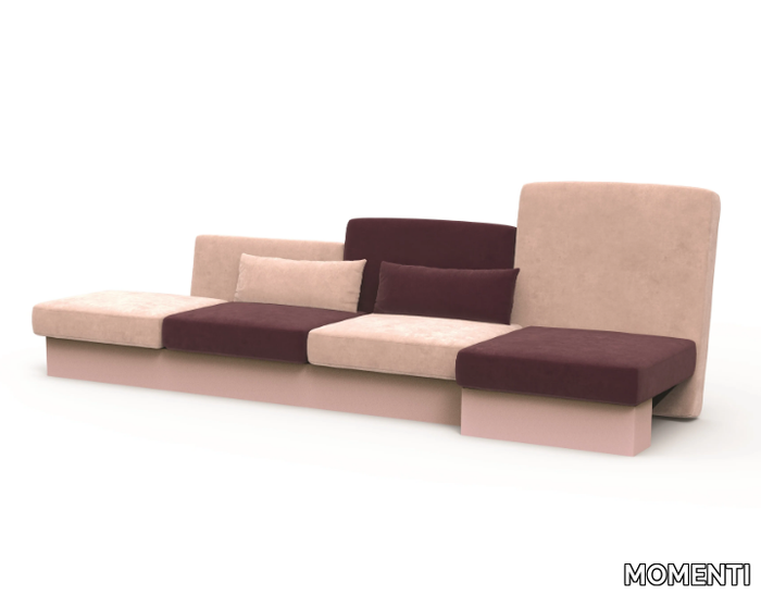 HORIZON HOR52/53 - Sectional 4 seater fabric sofa _ MOMENTI