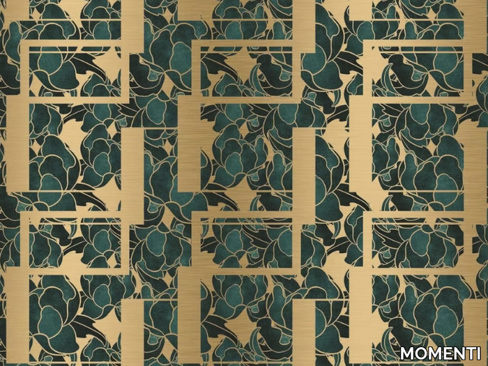 MOR-10 GOLD - Glass-fibre wall tiles / wallpaper _ MOMENTI