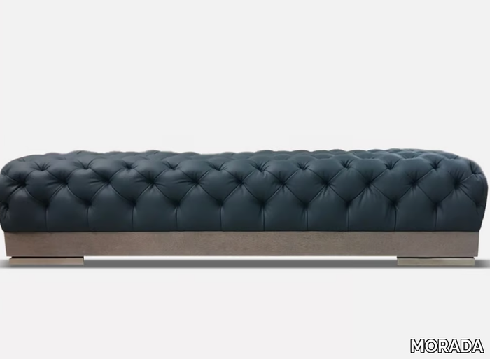 NUBE - Tufted upholstered leather bench _ MORADA