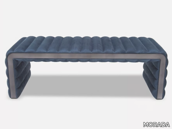 SALTO - Upholstered nabuk bench _ MORADA