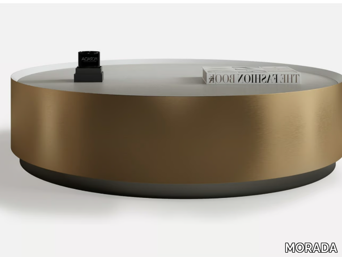 COFRE - Low round metal coffee table _ MORADA