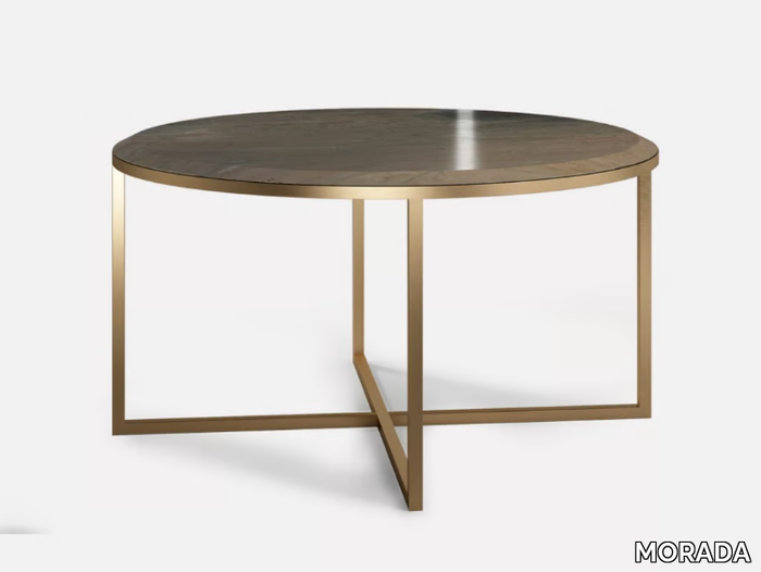 HOPE ROYAL - Round metal and marble coffee table _ MORADA