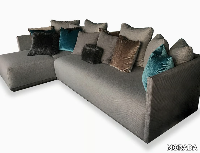 VERONA - Fabric sofa with chaise longue _ MORADA