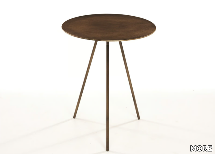 DRIP - Round brass side table for living room _ MORE