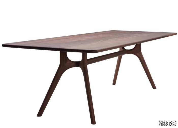 NIL - Rectangular solid wood dining table _ MORE