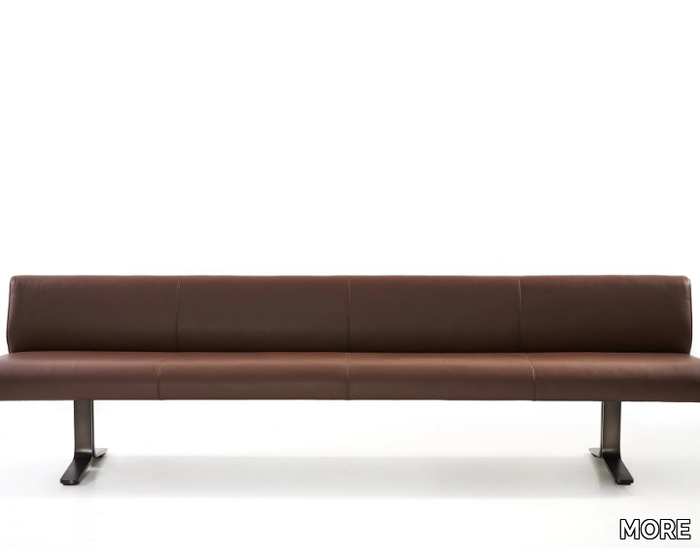 MOUNT - Leather bench with back _ MORE