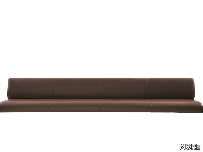 MOUNT - Wall-hung leather bench with back _ MORE