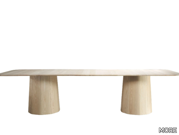 EEVA - Rectangular solid wood dining table _ MORE