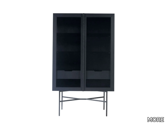 HARRI - Wood and glass display cabinet _ MORE