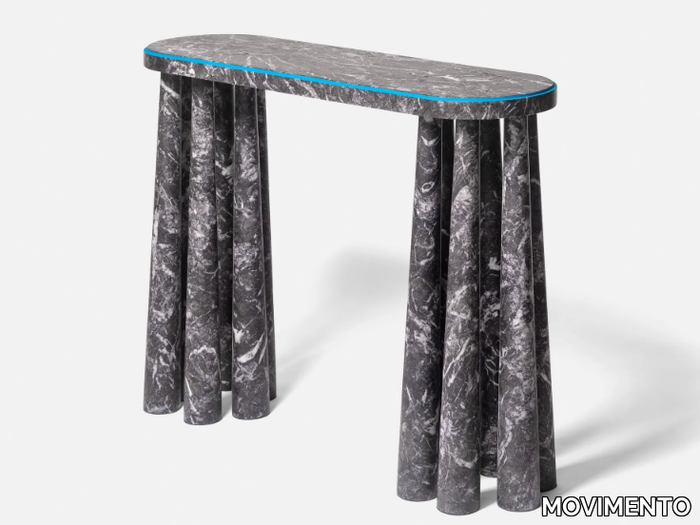 BOGDAN - Oval marble console table _ MOVIMENTO