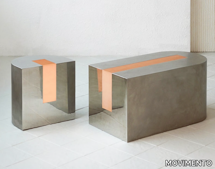 INLAY - Modular stainless steel bench _ MOVIMENTO