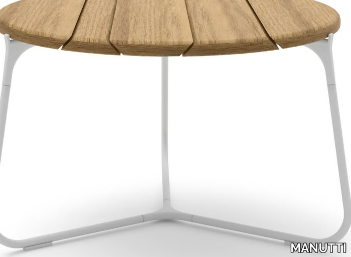 MOOD - Round teak garden side table _ MANUTTI