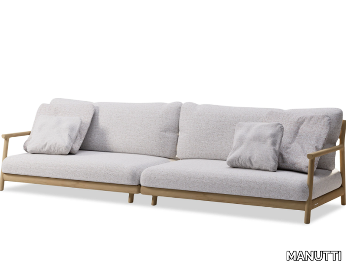 MUYU - Sectional teak garden sofa _ MANUTTI