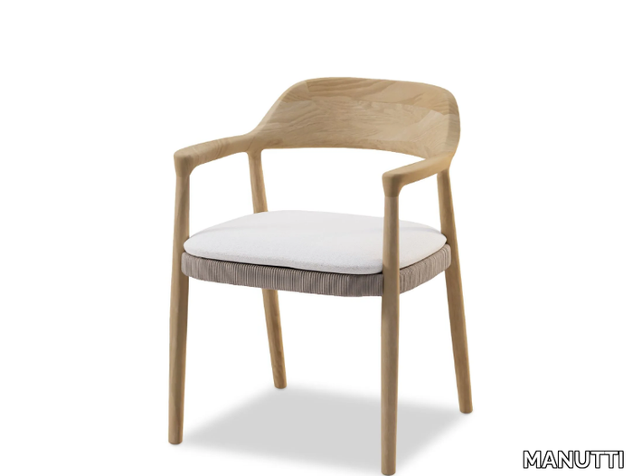 YIKO - Teak garden chair with armrests _ MANUTTI