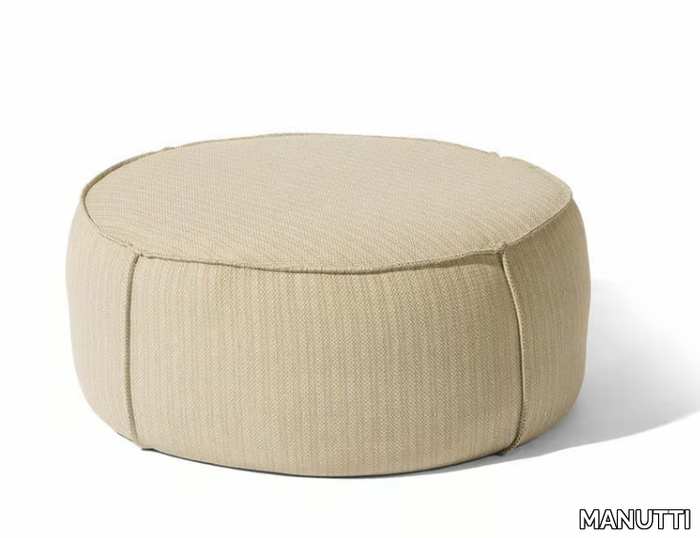 TOUCH - Round fabric garden pouf _ MANUTTI