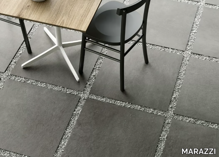 PLASTER20 - Full-body porcelain stoneware outdoor floor tiles with concrete effect _ MARAZZI