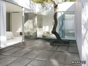 MEMENTO20 - Porcelain stoneware outdoor floor tiles with concrete effect _ MARAZZI