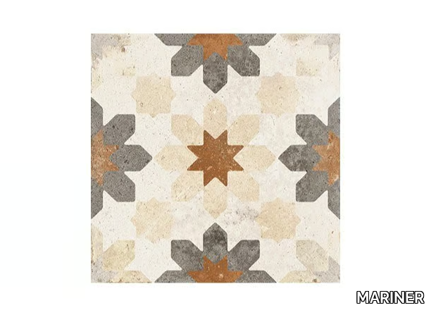 CEMENTINE 4 - Porcelain stoneware wall/floor tiles with encaustic effect _ MARINER